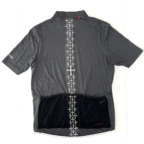 Ashmei Merino Carbon Jersey Mens Sz 2XL Gray Full Zip Short Sleeve Cycling Bike